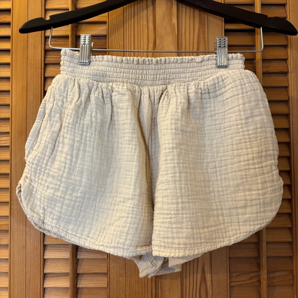 Aerie Cream Athletic Shorts